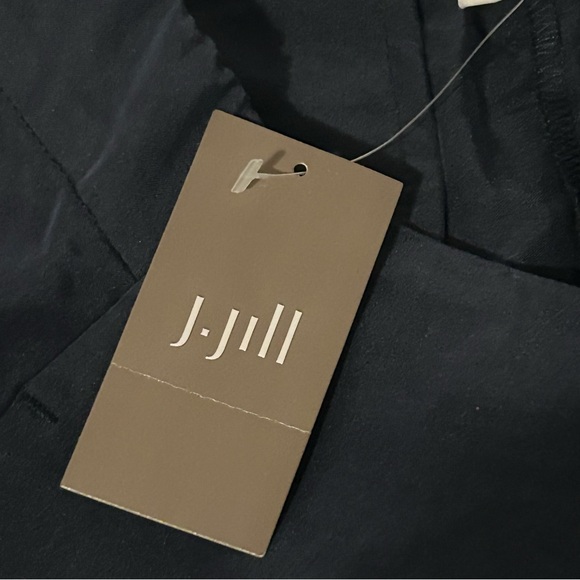 NWT J Jill navy blue cropped modal blend pants capris size M office coastal - Picture 6 of 14